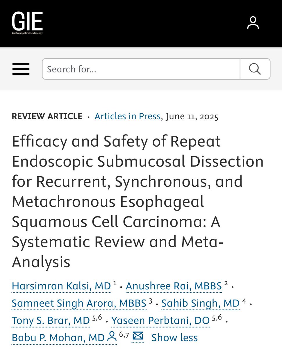 sahibs559's tweet image. New publication @GIE_Journal @ASGEendoscopy.
Thank you @DrHSKalsi @AnushreeRai9 @AroraSamneet @EndoAthlete Dr. Perbtani and @BabuPMohan2.
giejournal.org/article/S0016-…