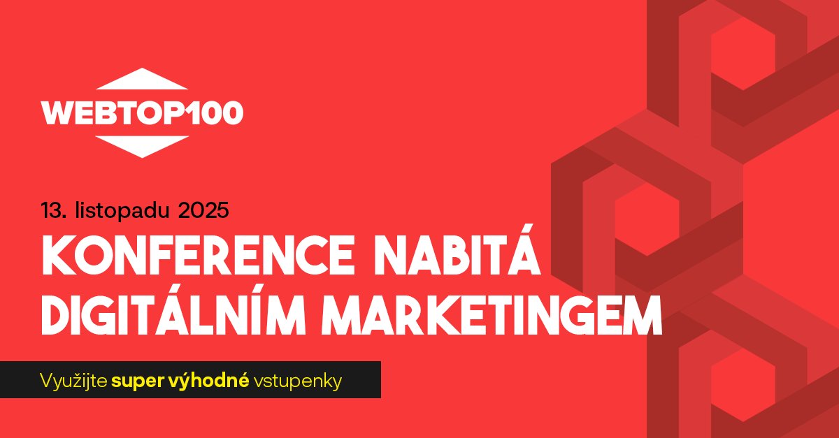 💥 Nezmeškejte SUPER EARLY BIRD vstupenky na konferenci WebTop100! 💥 Klíčové osobnosti českého onlinu budou diskutovat o trendech, které hýbou digitálním marketingem, co nás čeká v následujících letech a v čem je potřeba změnit přístup 👉 1url.cz/IJNkZ #WT100