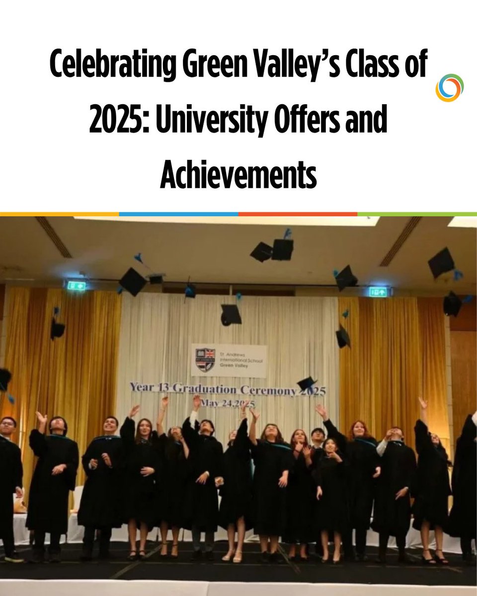 Big wins for Green Valley’s Class of 2025! With 70+ university offers—from UC and UCL to Seoul National and HKU—these grads are headed places. Strong IB results, global pathways, and more.
.
Full article: aseannow.com/topic/1363437-…
.
#GreenValleyGraduates #ASEANNOWThailand