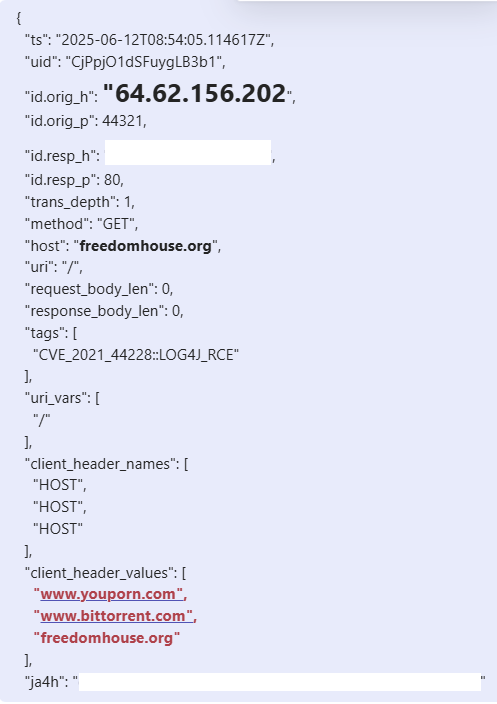 seguridadyredes's tweet image. De una sonda #Zeek_IDS 

notice.log: HTTPATTACKS::HTTP_Smuggling con mensaje Multiple HTTP Host headers detected

#Shadowserver