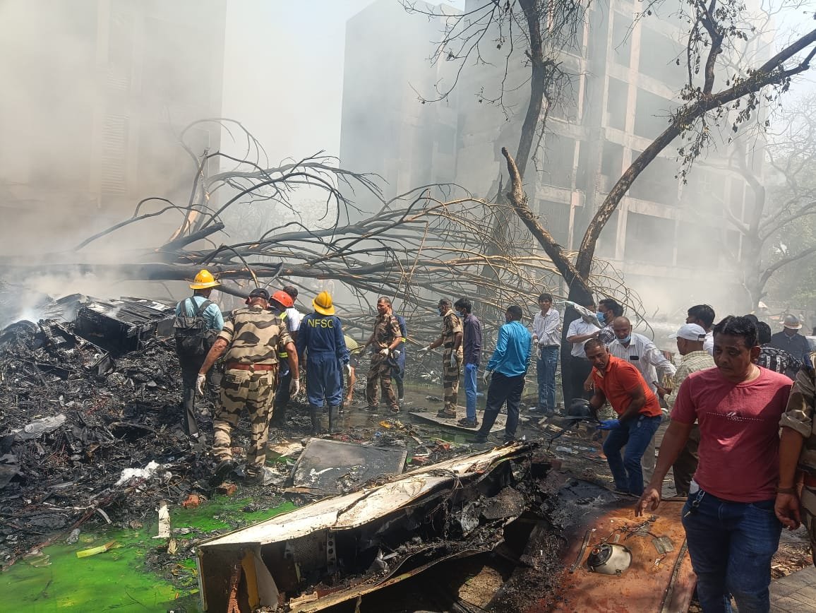 The_Man_Bhaskar's tweet photo. Horrific Images Coming From Ahmedabad,Pray For Life 💔 
#planecrash #Ahmedabad #AirIndia https://t.co/t2sfEYVGTS