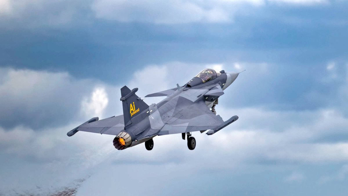 🇸🇪 Sweden has just taken a major leap in AI aerial warfare and is now on the path to deeply integrate AI tech into its manned fighter jets.

Saab has for the first time allowed AI to control a Gripen fighter jet to be controlled by artificial intelligence. During the test