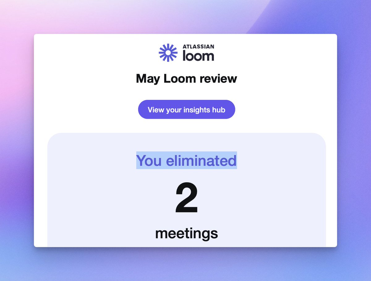 Got an email from <a href="/loom/">Loom</a> and read this as "You’re eliminated". Scary stuff. 🫣