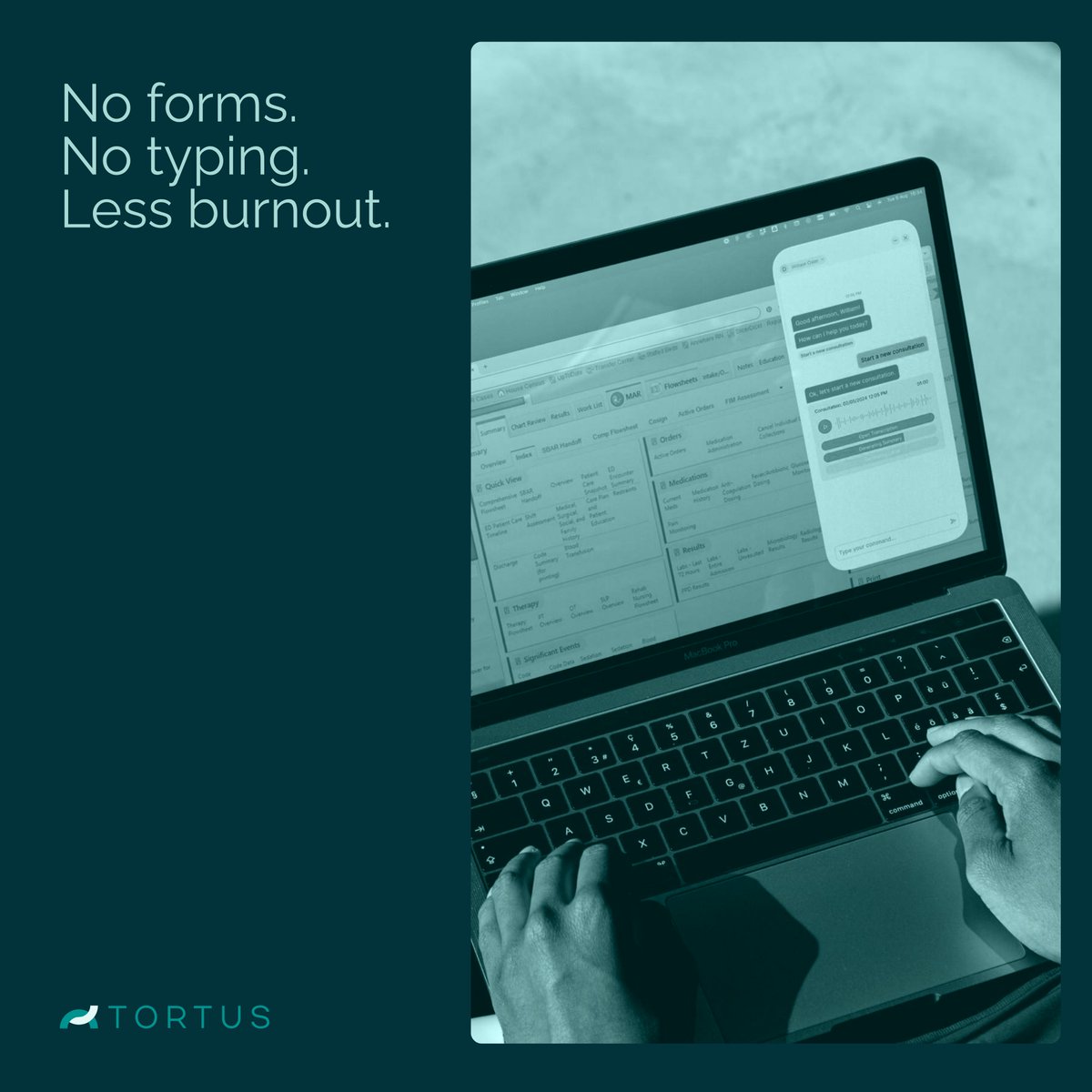TORTUS auto-generates SOAP notes directly from live consults. No forms, no typing. Surgery Intellect listens &amp; outputs:

📝 Subjective
🔍 Objective
🧠 Assessment
🛠️ Plan

Saving up to 4 minutes per consult — built for how clinicians think.