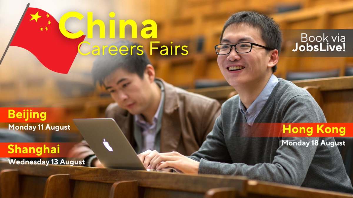 imperialcareers's tweet image. Discover Careers in China this August with our in-person China Careers Fairs.

Book via JobsLive now to secure your spot: buff.ly/xyhGOGZ
Find out more here: buff.ly/Glj9tof  

#CareersFair #ChinaJobs #GraduateJobs #Beijing #Shanghai #HongKong