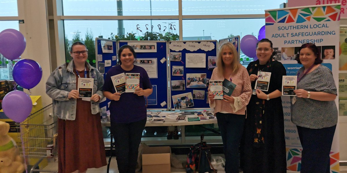 TESCO Newry and Asda Portadown. Stop and have a chat about how to support adults to feel safer in our community. #adultsafeguarding #weaad2025 <a href="/SouthernHSCT/">Southern Trust</a> <a href="/cedarfoundation/">The Cedar Foundation</a> <a href="/amhNI/">Action Mental Health</a> @alzheimerssoc@adrian_friel02 @abcpcsp @nmdpcsp <a href="/HCareIreland/">Healthcare Ireland Group</a> <a href="/LeonardCheshire/">Leonard Cheshire</a> <a href="/WomensAidAD/">Women's Aid Armagh Down</a>