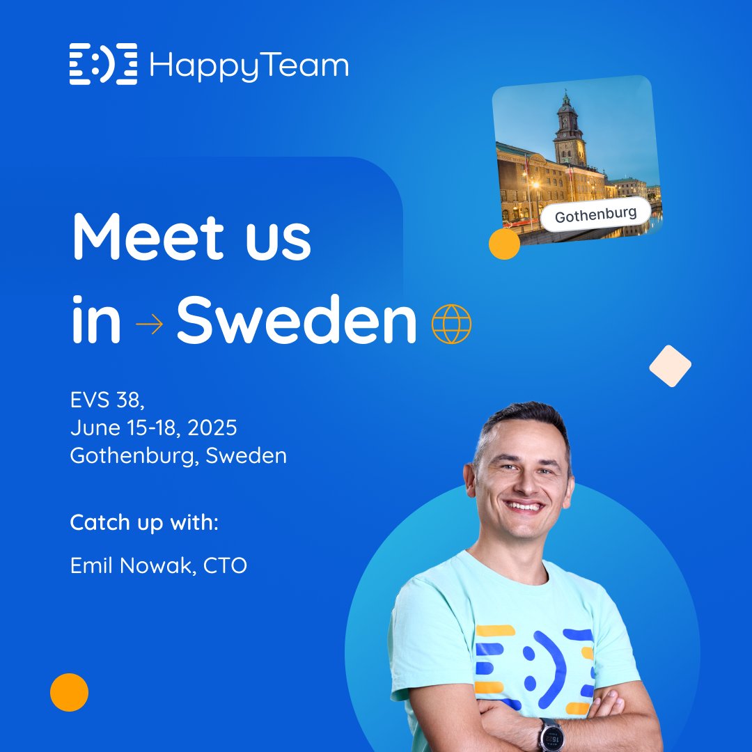 We’re heading to #EVS38 in Gothenburg (15–18 June)! 👋 Our CTO, Emil Nowak, will be on site, ready to connect with teams that think about software and everything around it. Let us know if you’ll be there – we’d love to meet. 🧡💙