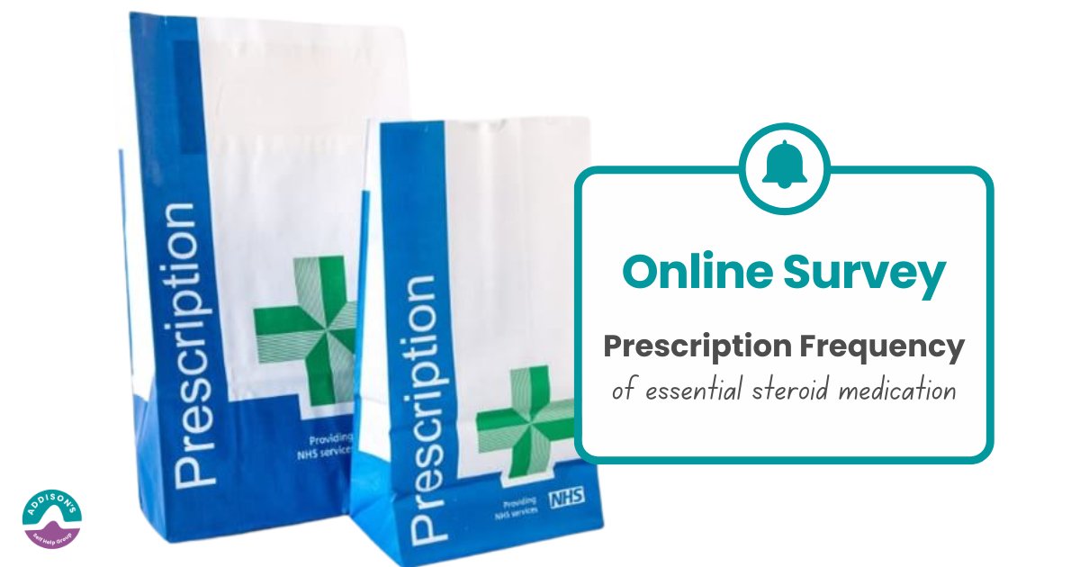 Prescription frequency - we want to hear from you!📣

We continue to hear some people are only being provided with a 28-day/1-month supply of their essential steroid medication, rather than the recommended 3-month reserve supply.

Share your experience ➡️ loom.ly/NXP0lnw