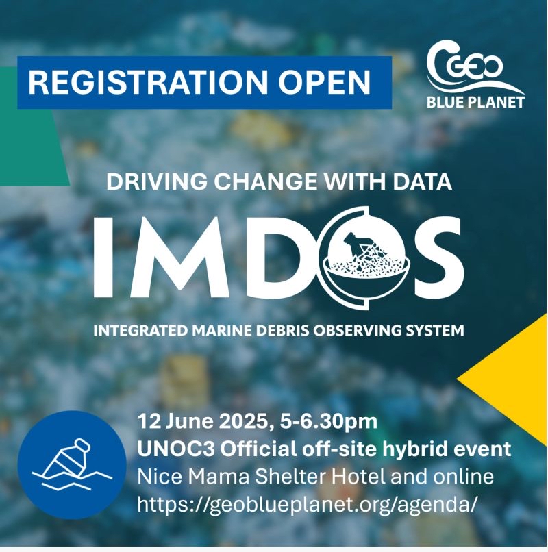GEOBluePlanet's tweet image. Yesterday we signed the @IMDOS_org declaration to harmonize #marinedebris monitoring efforts, close knowledge gaps & deliver reliable, accessible data to all
Join us today at our #UNOC3 side event
🕰️ 16h-18h30 (with cocktail dinner)
📌 Mama Shelter, Nice
events.eu4oceanobs.eu/e/imdos-unoc3/