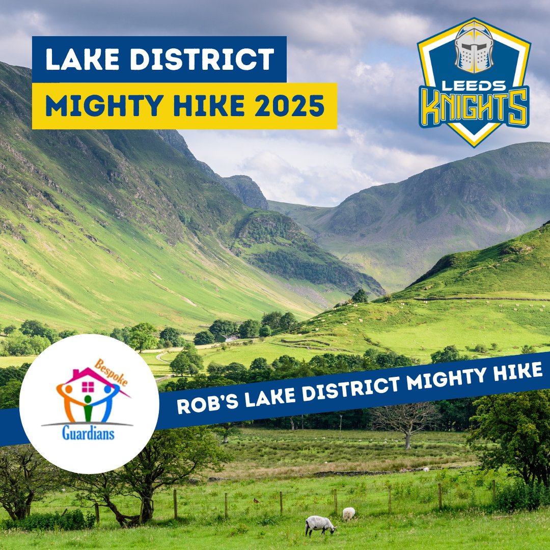 Rob Firmin, from our sponsor Bespoke Guardians Ltd is taking on the Lake District Mighty Hike 2025, a full marathon, to raise vital funds for people living with cancer.
 
Let's get behind Rob as he takes on this epic challenge for a great cause! 💙💛

tinyurl.com/ycxpu2p6