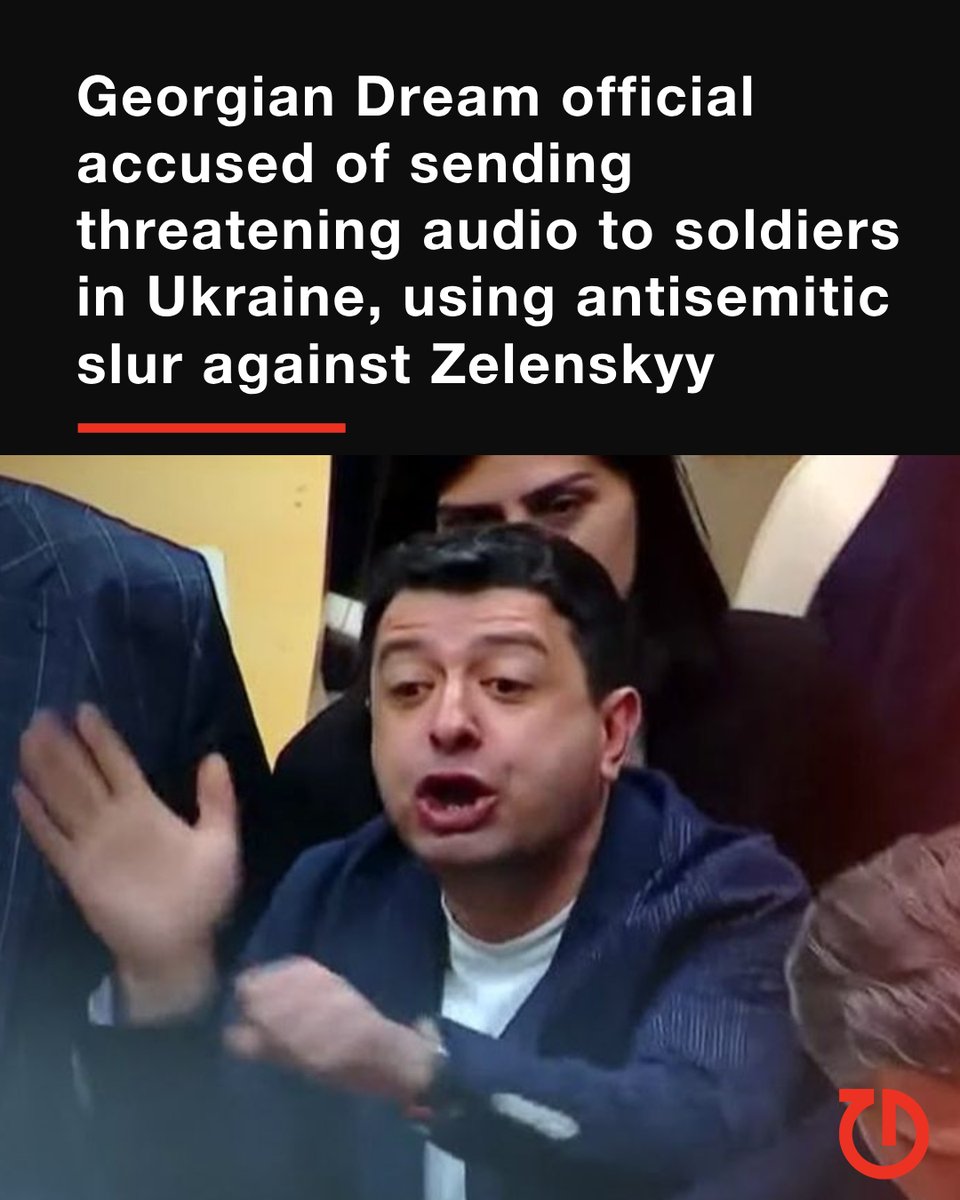 🔴 According to a Georgian citizen, on June 10, Dito Samkharadze—a representative of Ivanishvili’s regime—sent an audio recording to her friend fighting in Ukraine. The now-released recording contains threats against soldiers, extensive swearing, and antisemitic remarks targeting