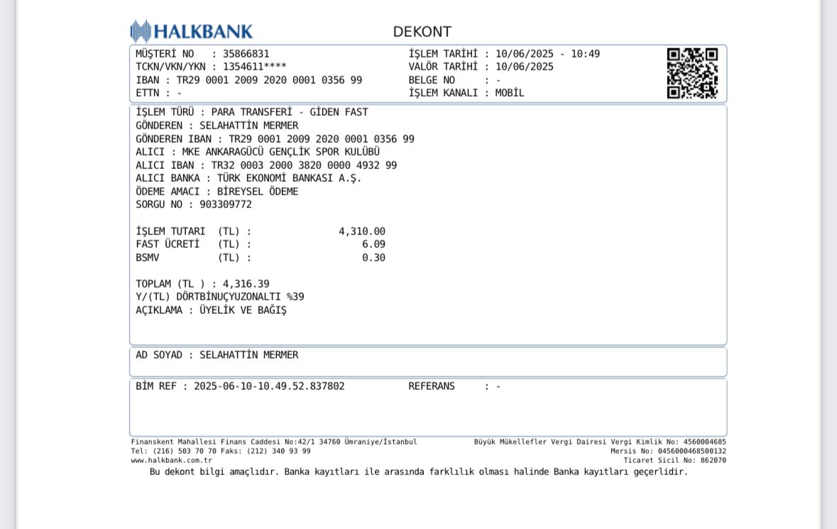 Sayın <a href="/Ankaragucu/">MKE Ankaragücü</a> yönetimi, aidat ücretini 2 gün önce yatırmama rağmen hala borcunuz bulunmaktadır diye mesaj geliyor. Tekrar kontrol etmenizi rica ederim <a href="/ercumenttekin06/">Gazi Ercüment TEKİN</a> <a href="/DoganlHikmet/">Hikmet Doğanlı</a>