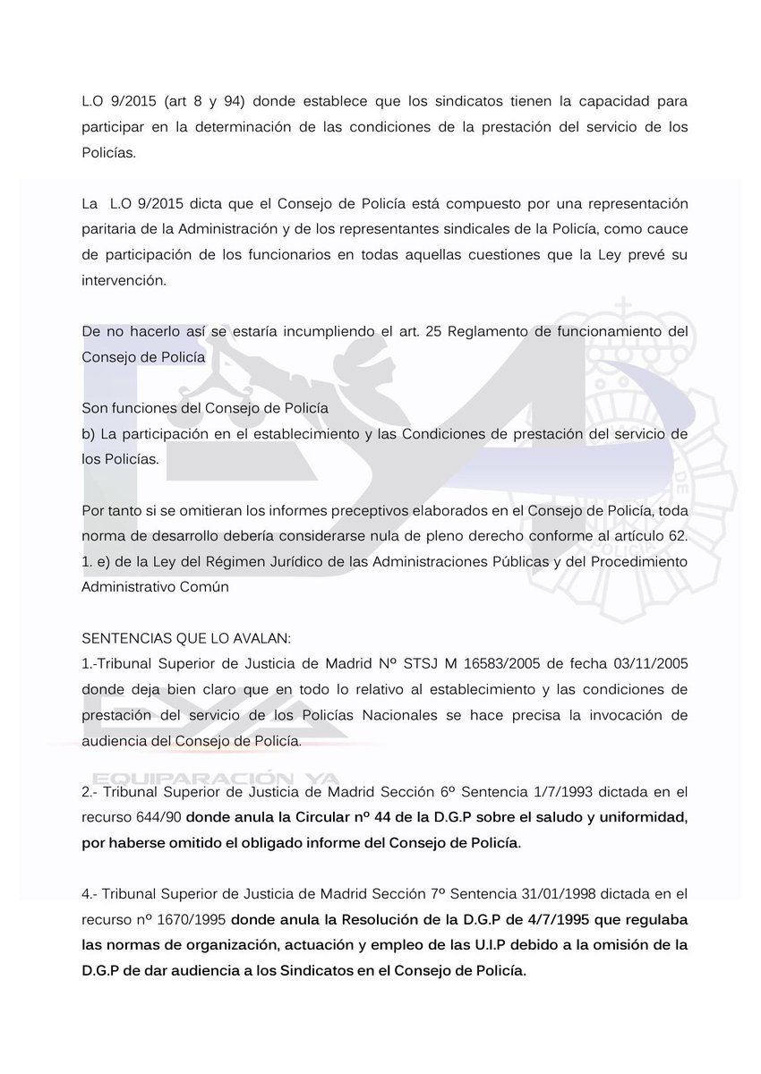 EYAPolicia's tweet photo. Los conflictos colectivos indefinidos de 2008 y 2012 y el #ConflictoColectivo permanente de 2024 comparten la misma esencia, bloquear el #ConsejoDePolicia #EquiparacionYA https://t.co/M2sAZRZ5Kj