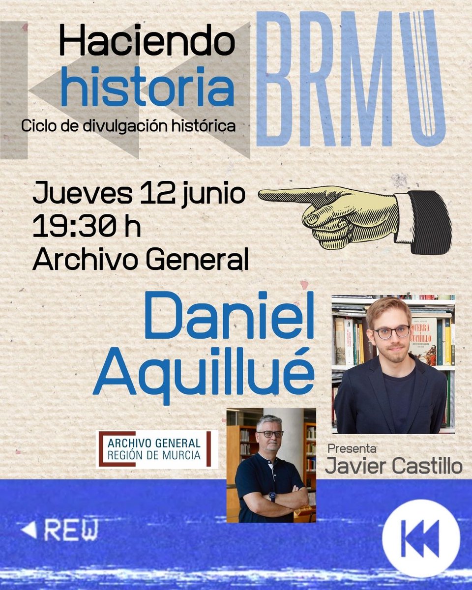 Biblioteca Regional de Murcia (@brmu) on Twitter photo Esta tarde <a href="/DanielAquillue/">Daniel Aquillué</a> nos presentará una instantánea del siglo XIX con tanto detalle como un daguerrotipo a pleno sol en Murcia en una tarde de junio
📍 Salón de actos del <a href="/ArchivoGRMurcia/">Archivo Gral. Región de Murcia</a>
🗣️Presentado por Javier Castillo
bibliotecaregional.carm.es/agenda/ciclo-h… Esta tarde <a href="/DanielAquillue/">Daniel Aquillué</a> nos presentará una instantánea del siglo XIX con tanto detalle como un daguerrotipo a pleno sol en Murcia en una tarde de junio
📍 Salón de actos del <a href="/ArchivoGRMurcia/">Archivo Gral. Región de Murcia</a>
🗣️Presentado por Javier Castillo
bibliotecaregional.carm.es/agenda/ciclo-h…