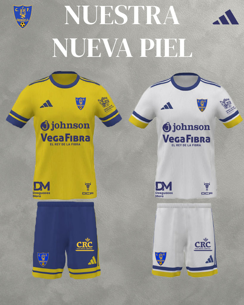 👕💛💙 𝐍𝐔𝐄𝐒𝐓𝐑𝐀 𝐍𝐔𝐄𝐕𝐀 𝐏𝐈𝐄𝐋

Estas serán nuestras equipaciones de juego para la temporada 25/26. 🔜🤩

𝑴𝑼𝒀 𝑷𝑹𝑶𝑵𝑻𝑶 disponibles, resérvalas ya en la tienda oficial del club. 🛍️

#SienteLaLlamada 📲