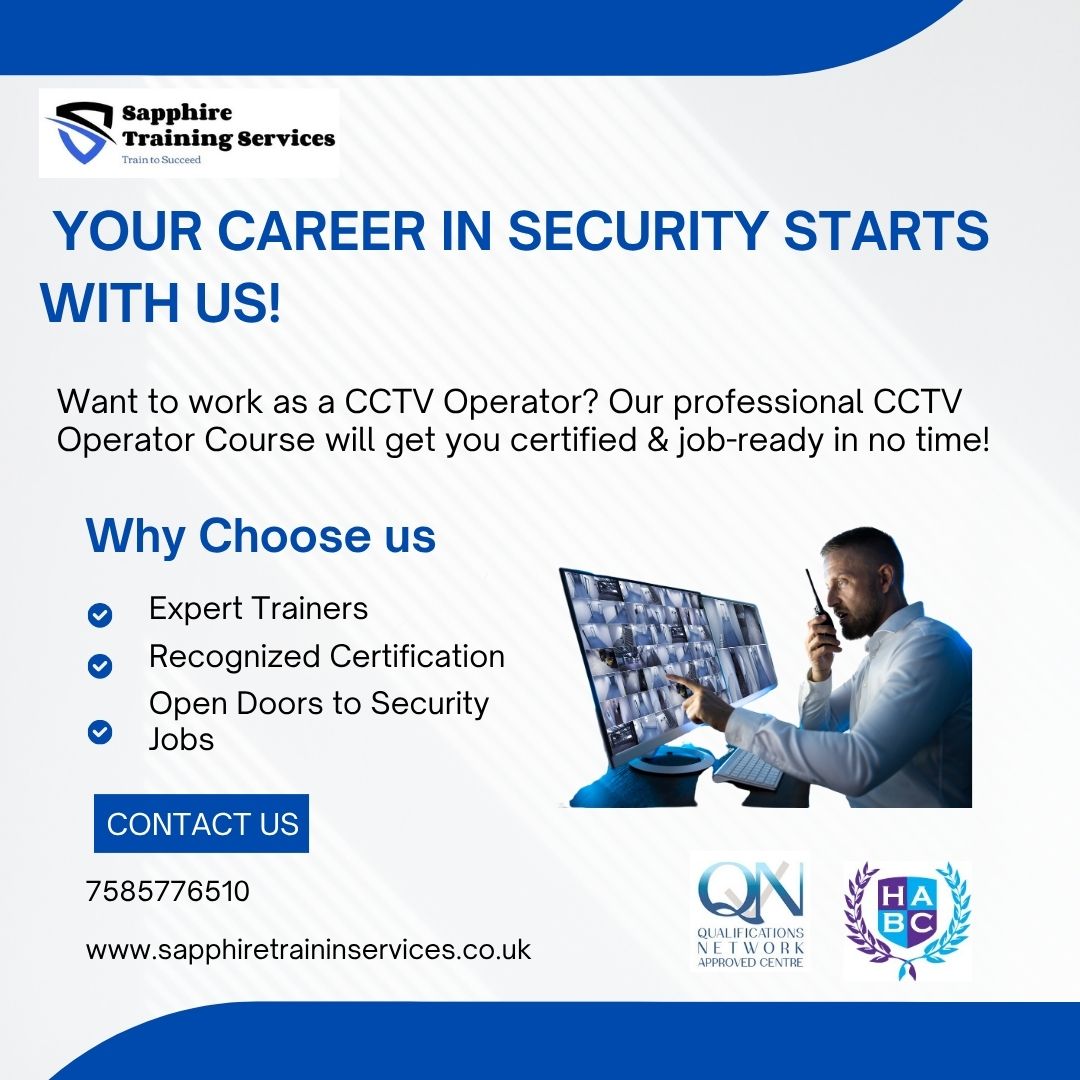 sapphirecouk's tweet photo. 🎥 YOUR CAREER IN SECURITY STARTS WITH US! 🔐
,
Dreaming of becoming a CCTV Operator?
Our CCTV Operator Course is your fast-track to certification and career success! 💼✅ https://t.co/JAcLNa3Sys