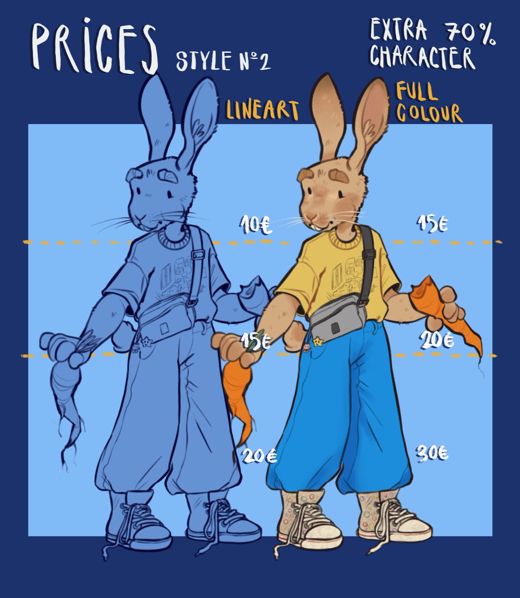 This time I divided them into two styles with different prices