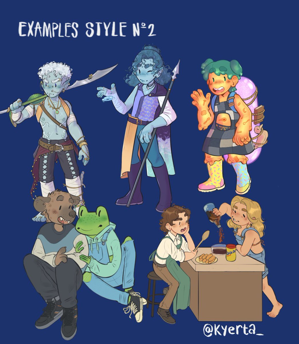 And here's examples for both styles!