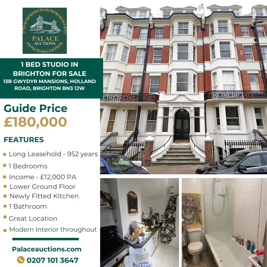 PalaceAuctions1's tweet image. palaceauctions.com/property/apart…

#studioapartmentforsale #studioflat #apartmentforsaleinBrighton #incomeproducing #propertyinvestor #landlord #realestate #auctioneers #palaceauctions