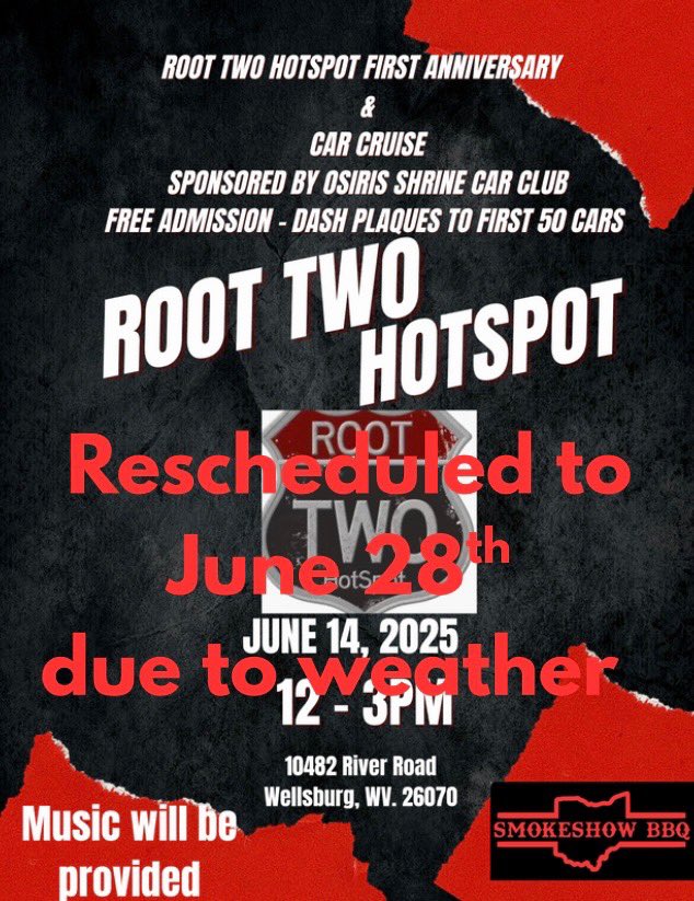 PaulBilliard's tweet photo. Car show now the Saturday June 28th
Weather related change https://t.co/HqkZq77Y5b