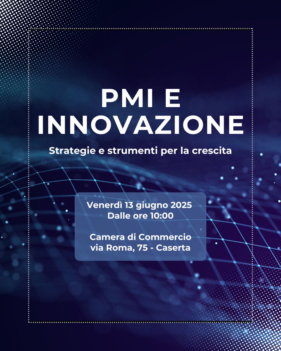 Domani saremo alla Camera di Commercio di Caserta per l'evento "#PMI e #Innovazione: strategie e strumenti per la crescita" insieme all'#ODCEC Caserta, #Invitalia, #RegioneCampania e a tutto il nostro network. Scopri il programma completo: 012factory.it/a-caserta-leve…