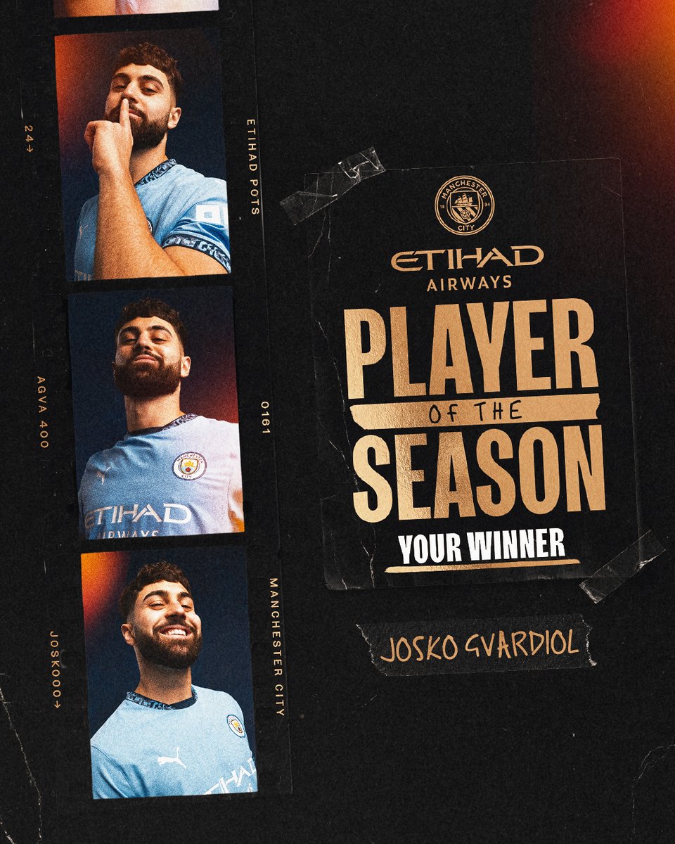 Your <a href="/etihad/">Etihad Airways</a> Player of the Season is <a href="/JoskoGvardiol4/">Joško Gvardiol</a>! ✨