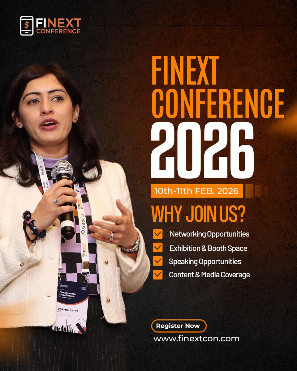 🌍 Join us at Finext Conference 2026 in Dubai – Feb 10-11!
🔹Network with global leaders
🔹Exhibit your brand
🔹Speak, share &amp; grow

Don’t miss the future of finance &amp; innovation.
 finextcon.com

#Finext2026 #DubaiEvents #Networking
