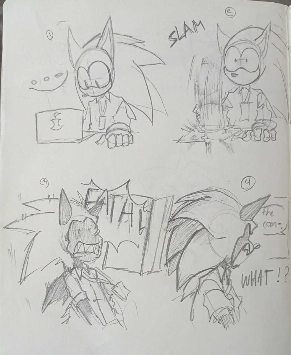 lazyArtist47278's tweet image. He broke the computer again

#rewritesonic #fatalerrorsweep
