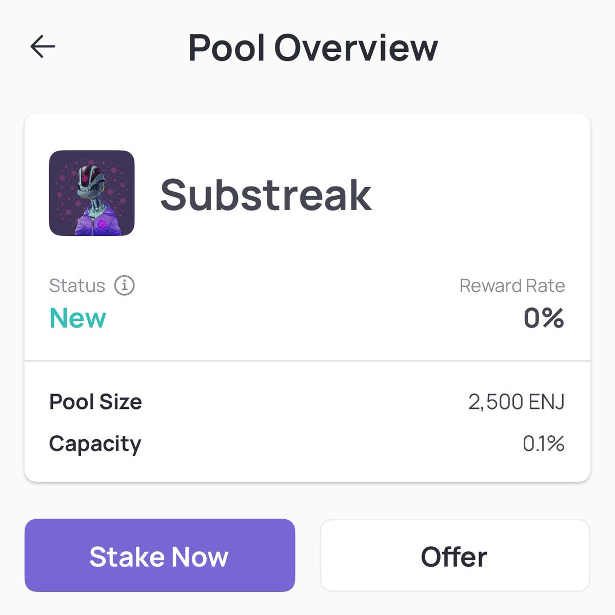Substreak Pool is live!
Cap: 2.5M ENJ. Staking open. 🟣

Fire up your <a href="/enjin/">Enjin</a> wallet - let's go! 🔥

Nominator rewards start soon. When they do, DRIP begins collecting! 💎

Get ready. Stay degen. 😎
