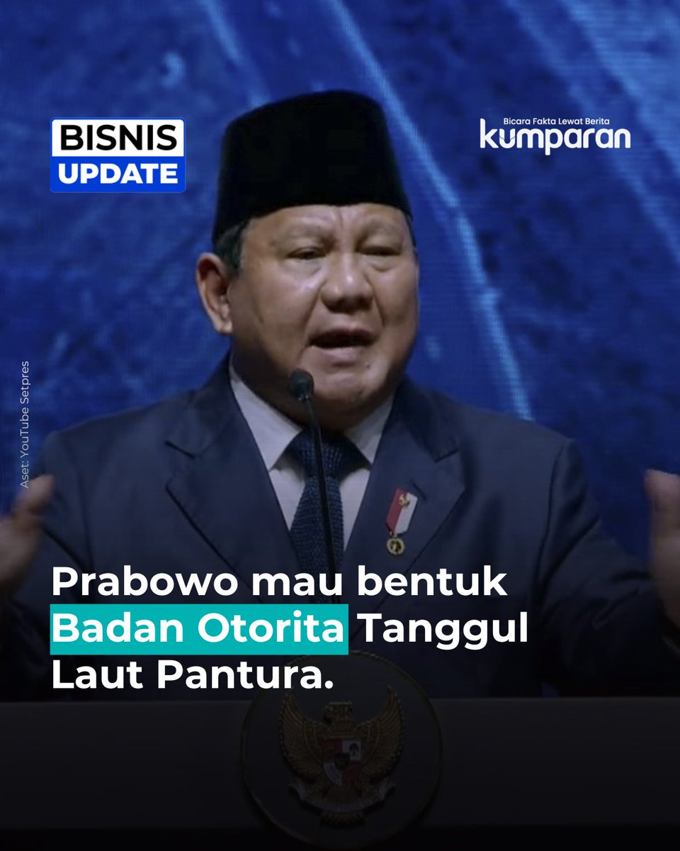 Presiden Prabowo memastikan proyek pembangunan tanggul laut raksasa atau Giant Sea Wall (GSW) di pantai utara Jawa akan dilanjutkan. Untuk itu, Prabowo berencana membentuk Badan Otorita khusus proyek ini. #bisnisupdate #update #bisnis #oneliner kum.pr/z5b3ribe01