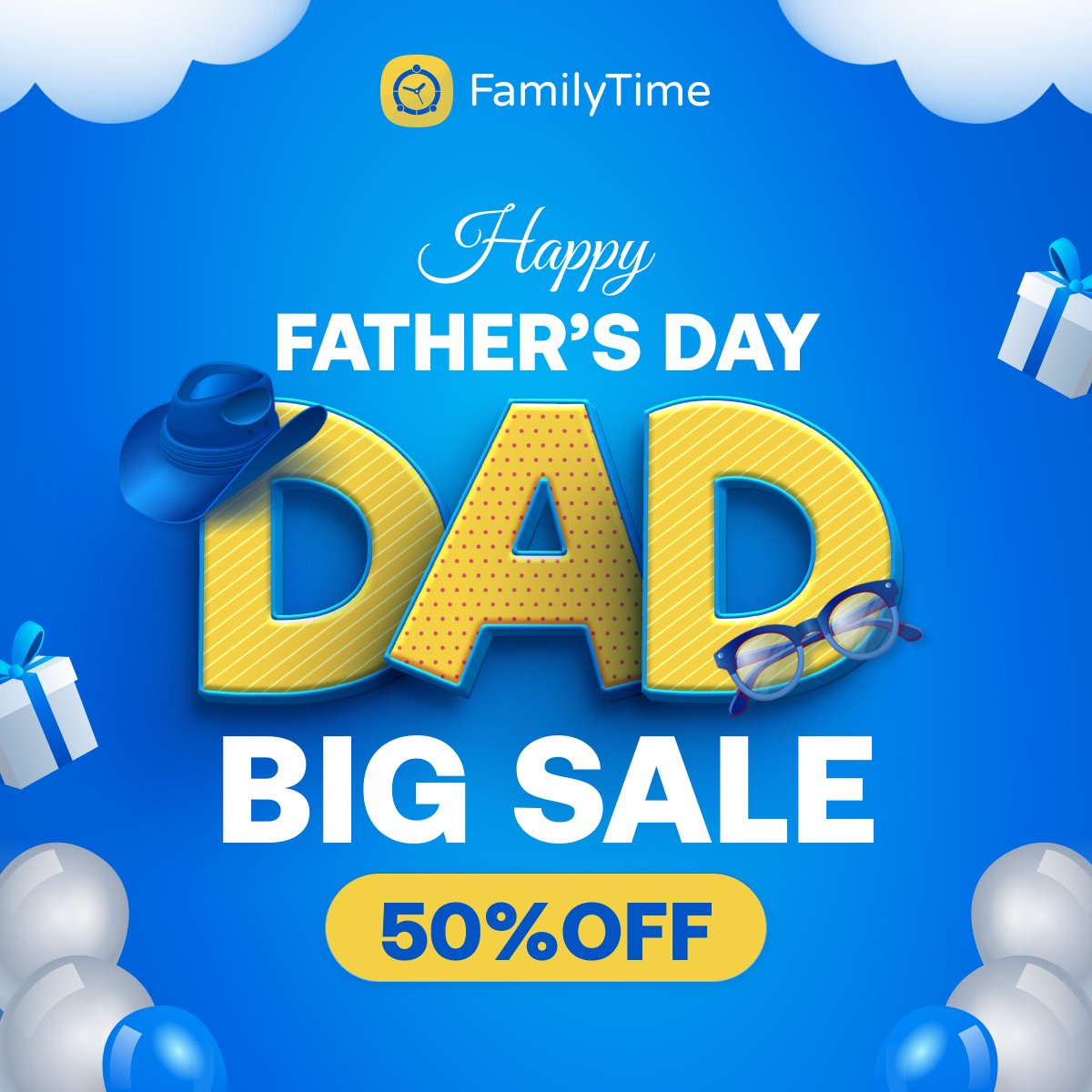 FamilyTime_App's tweet photo. 🎉 Father’s Day Special! 👨‍👧‍👦

This Father’s Day, protect what matters most with FLAT 50% OFF on all premium features of the FamilyTime app! 🛡️💙

🕒 Limited-time offer -  Don’t miss out!
🔗 https://t.co/HgteDgzYBw

#FathersDay #FamilyTimeApp #ParentalControl #DadsCare #Fatherhood https://t.co/zFwfZK6lfn