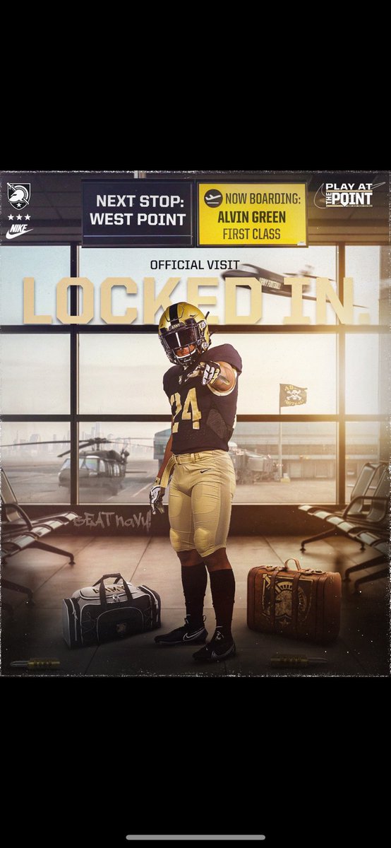 Alvin “Mista” Green C/O 2026 (@mista2x2) on Twitter photo Blessed to be flying out to <a href="/ArmyWP_Football/">Army Football</a> today for an official visit, blessed to have this opportunity thank you to everyone involved in this process!
<a href="/CoachASmith_/">Allen Smith</a> <a href="/CoachJeffBraddy/">Jeff Braddy 🏈</a> <a href="/Coach_W_50/">Coach Dalton Wetherington</a> <a href="/Laneston22/">Laneston Hendricks</a> <a href="/Coach_Rowland10/">Andrew Rowland</a> <a href="/ccpanthernation/">Clinch County Panther Nation</a> Blessed to be flying out to <a href="/ArmyWP_Football/">Army Football</a> today for an official visit, blessed to have this opportunity thank you to everyone involved in this process!
<a href="/CoachASmith_/">Allen Smith</a> <a href="/CoachJeffBraddy/">Jeff Braddy 🏈</a> <a href="/Coach_W_50/">Coach Dalton Wetherington</a> <a href="/Laneston22/">Laneston Hendricks</a> <a href="/Coach_Rowland10/">Andrew Rowland</a> <a href="/ccpanthernation/">Clinch County Panther Nation</a>