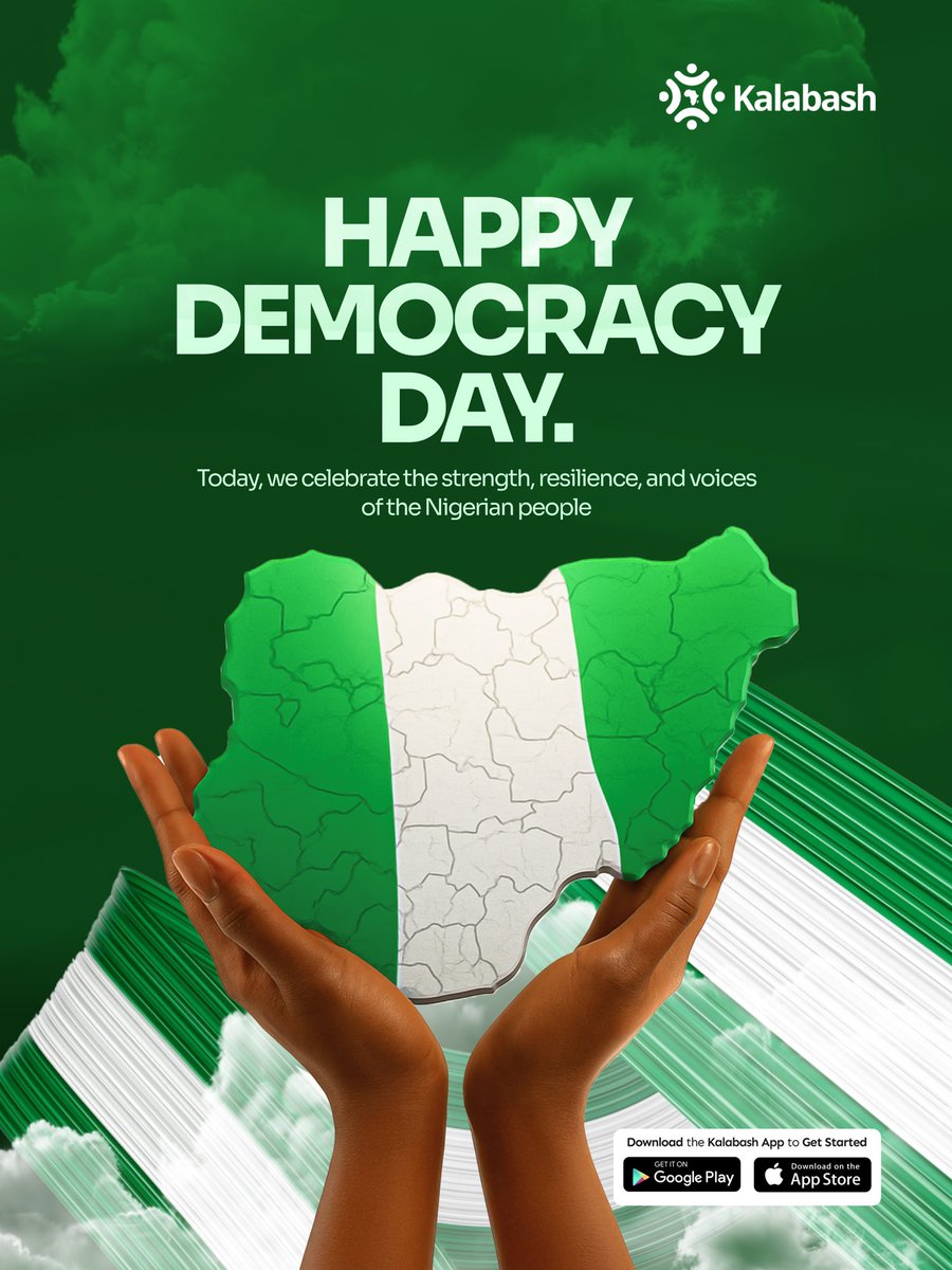 Kalabash54's tweet image. Today we celebrate the strength and resilience of all Nigerians.
Happy Democracy Day.
#DemocracyDay2025
