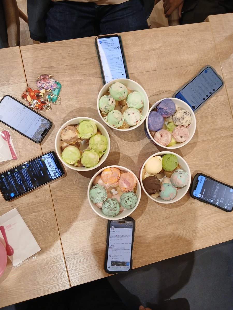 サーティーワンを爆食いする京理男子7人組
(撮影者:物狂徒)