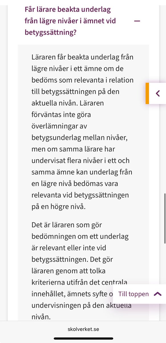 Skolverket mjukar upp sina skrivningar om ämnesbetyg. Jag hade gärna sett att de gått ännu lite längre, så att ämnesbetyg verkligen blir ämnesbetyg, men är glad för öppningen.