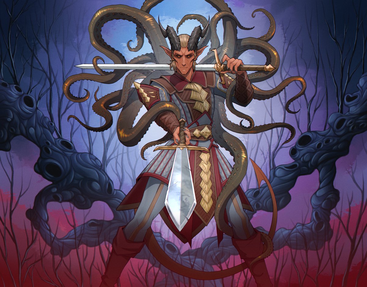 VicarFriedrich's tweet photo. Redrawing in my style MTG card :3 
#Zevlor #BG3 https://t.co/Fh5Kri1Igf