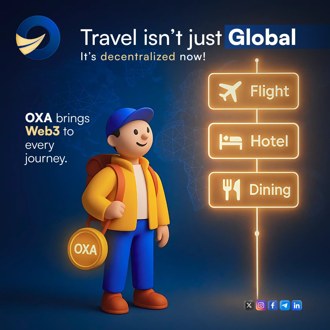 OXA brings blockchain to borders.

 🌍 Transparency
 ⚡ Instant payments
 🔒 Safe bookings

 It's Web3 for real-world wanderers.

Fast &amp; Secure Digital Payments for Travel &amp; Stays

raydium.io/swap/?inputMin…

#Crypto #traveltheworld #payment