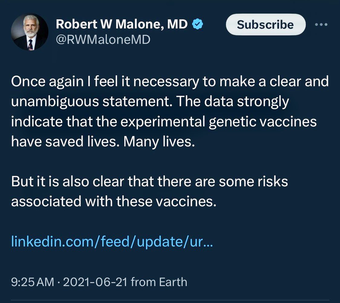 Malone, self-proclaimed inventor of the mRNA poison is now on the FDA Advisory Committee on Immunization Practices (ACIP)

How do you think he's going to vote?

"RFK appoints the inventor of the spike to decide future injections. A man who sued whistleblowers for millions now