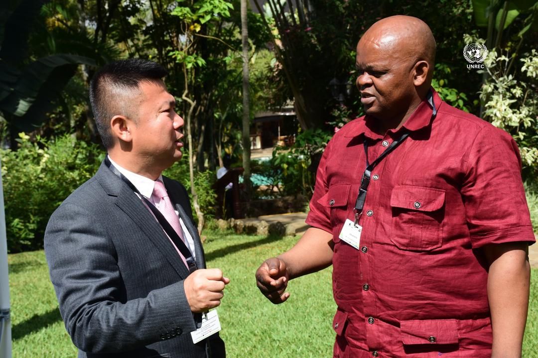 odaunrec's tweet photo. 📍On the margins of the 11th RECSA @recsasec Council Meeting, Dr. Jiaming Miao engaged national focal points from 15 RECSA member states on integrating #arms_control into national sustainable development planning. (...)
#SDG16 #RECSA #Uganda #Somalia #Central_African_Republic https://t.co/v5EKY1p8jr