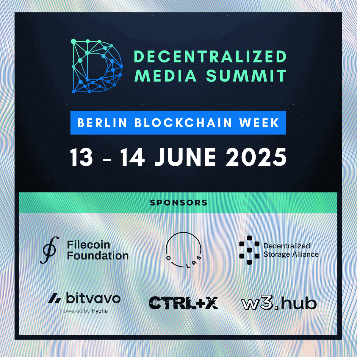 Excited to be part of the Decentralized Media Summit hosted by <a href="/CtrlX_world/">CTRL+X</a> 

This Saturday, I’ll be joining a panel on Digital Preservation in the Decentralized Age at <a href="/w3_hub/">w3.hub</a>

Arweave is core infrastructure for digital preservation. At <a href="/OurBazAR/">Bazar</a>, we’re building tools that let