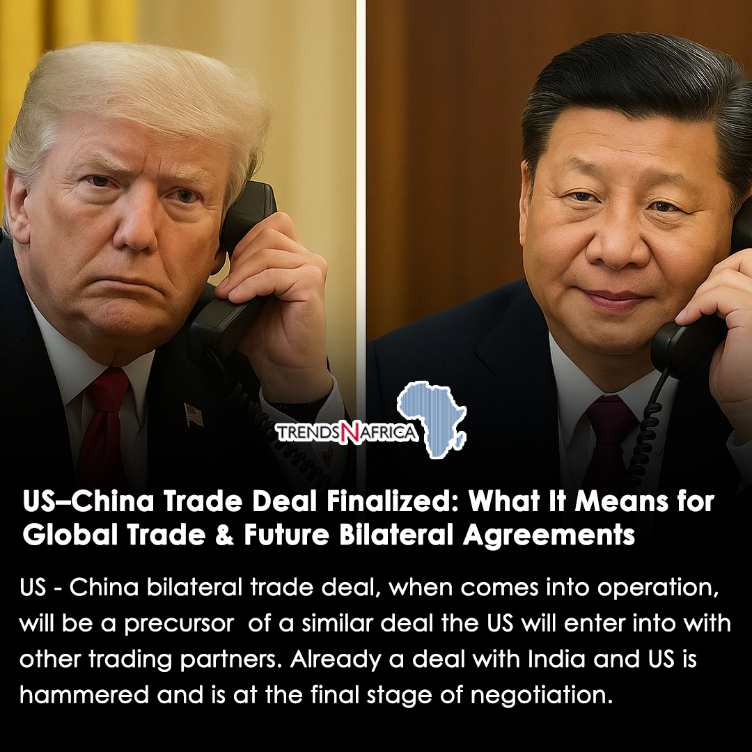 🚨 Trump confirms US–China trade deal
✅ Rare earth access secured
🛠️ US–India trade deal also nearing final stage
🌍 Global trade dynamics are shifting. Time to reassess the impact of these bilateral deals.
🔗 trendsnafrica.com/trump-declares…
#USChinaDeal #RareEarths #TrendsNAfrica
