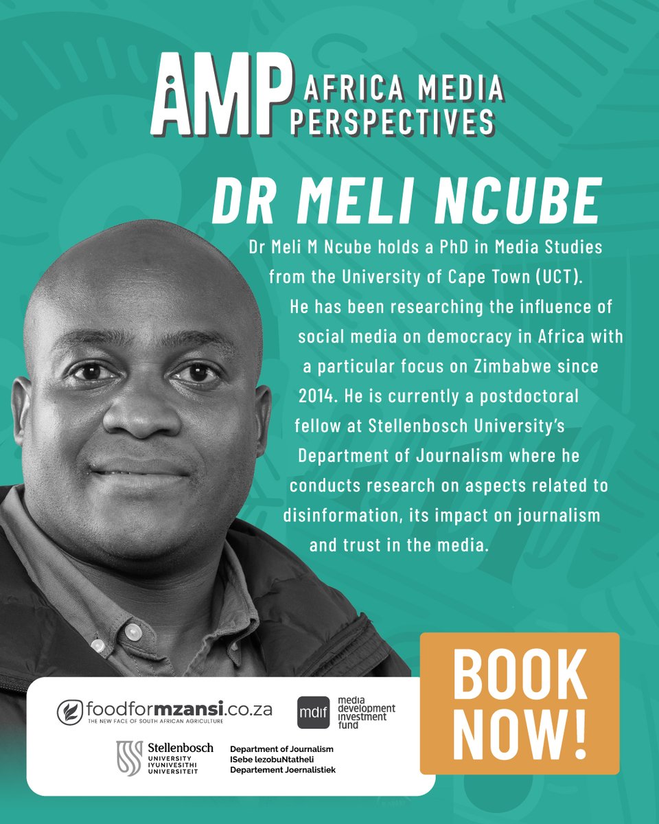 We are pleased to welcome Dr Meli Ncube as a speaker to #AMP25.

Dr Ncube holds a PhD in Media Studies from UCT, and is currently a postdoctoral fellow at <a href="/StellenboschUni/">Stellenbosch University</a> Dept of Journalism. africamediaperspectives.com/product/amp-20…