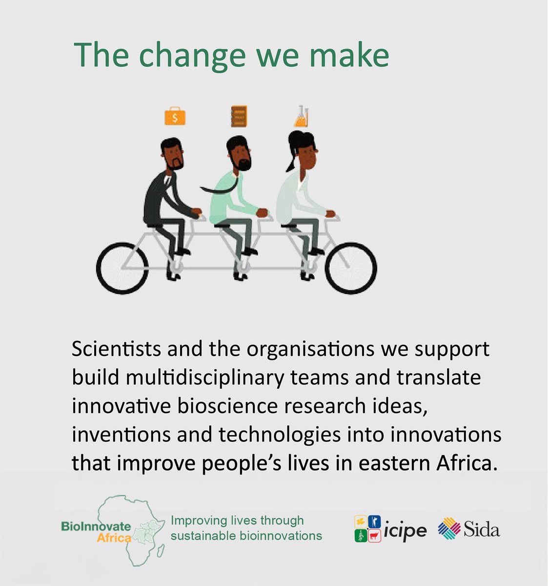 #GetToKnowBioInnovateAfrica: we provide immense opportunities for #scientists to realise their full potential and fulfill their dreams of linking innovative biobased solutions to #industry and practical uses in the society – bioinnovate-africa.org
Stay connected with