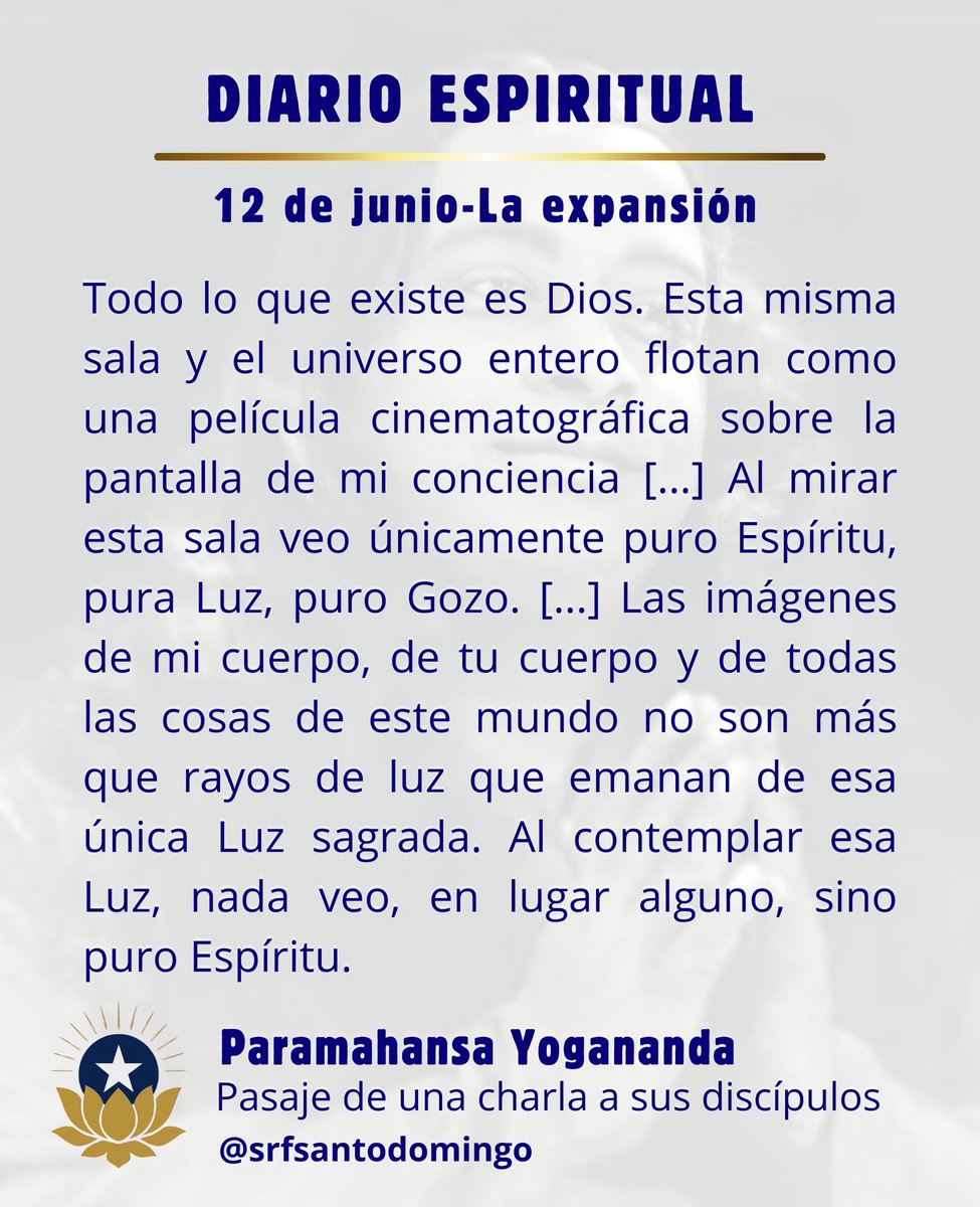 SRFsantodomingo's tweet image. ☀️¡Buenos días! Muy bendecido y armonioso jueves. 💐🙏
#Expansión #Alma #Inmortalidad #Meditación #Dios #Yoga #Gurú #KriyaYoga #Yogananda #SelfRealizationFellowship