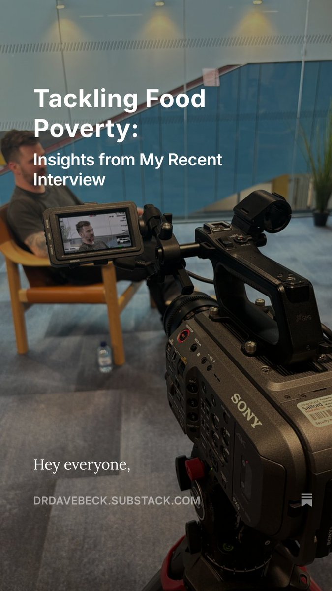 In this recent interview for a student documentary, I talk about the national scandal of food insecurity and how local orgs could help.
Please read, share and follow my Substack 👇
drdavebeck.substack.com/p/tackling-foo…