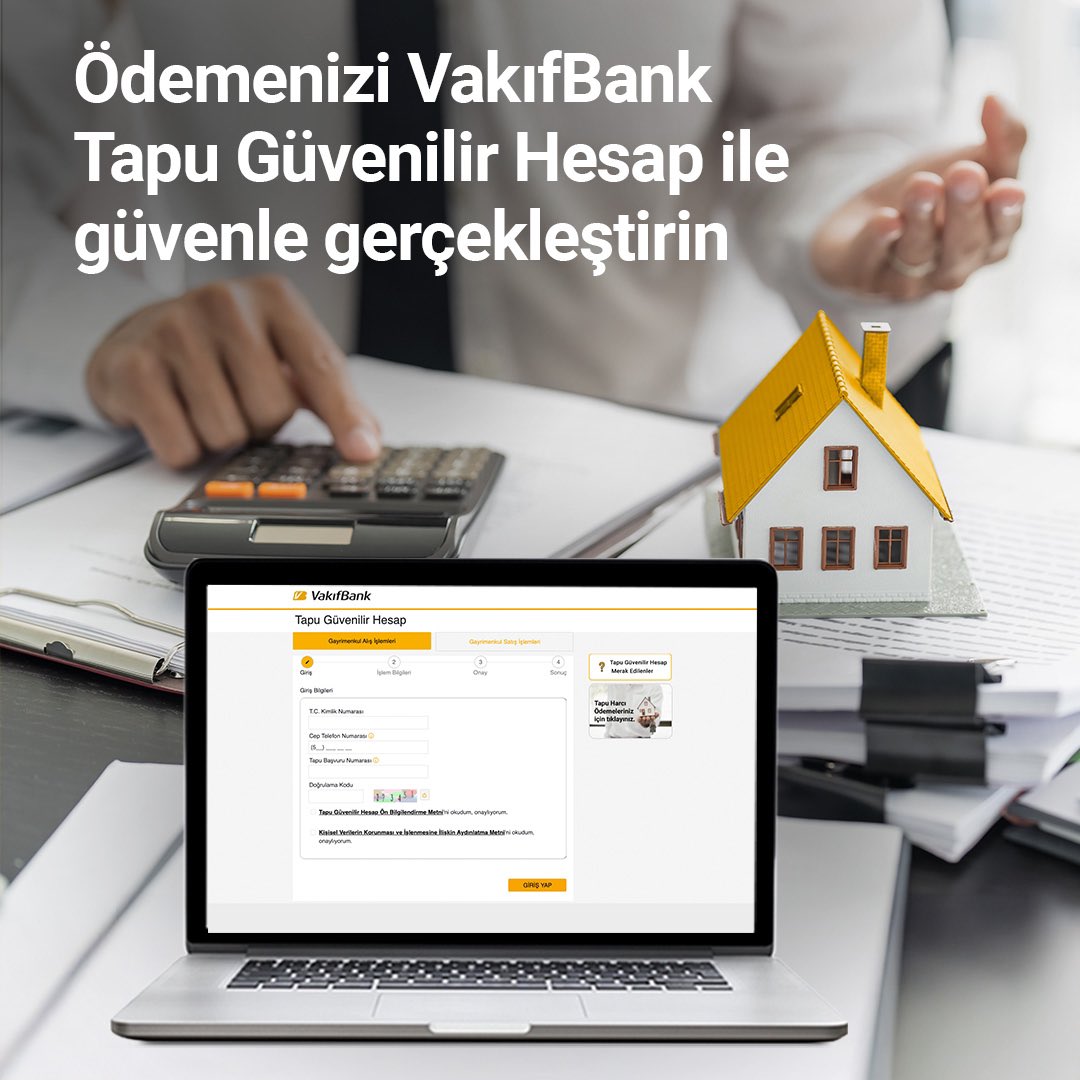Konut kredisi kullanan müşterilerimiz, VakıfBank Tapu Güvenilir Hesap ile gayrimenkul alım işlemlerini Bankamız aracılığıyla güvenli bir şekilde tamamlayabilir. Detaylı bilgi için vakifbank.com.tr sitemizi ziyaret edebilirsiniz. #DaimaSeninle