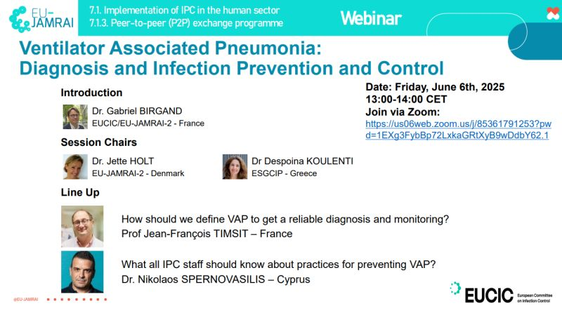 EUCIC1's tweet image. The replay of the webinar on VAP diagnosis and prevention is now online: youtube.com/watch?v=-z5zyu…
Huge thanks to our excellent speakers!! 💪📷
@ESCMID @EUjamrai
