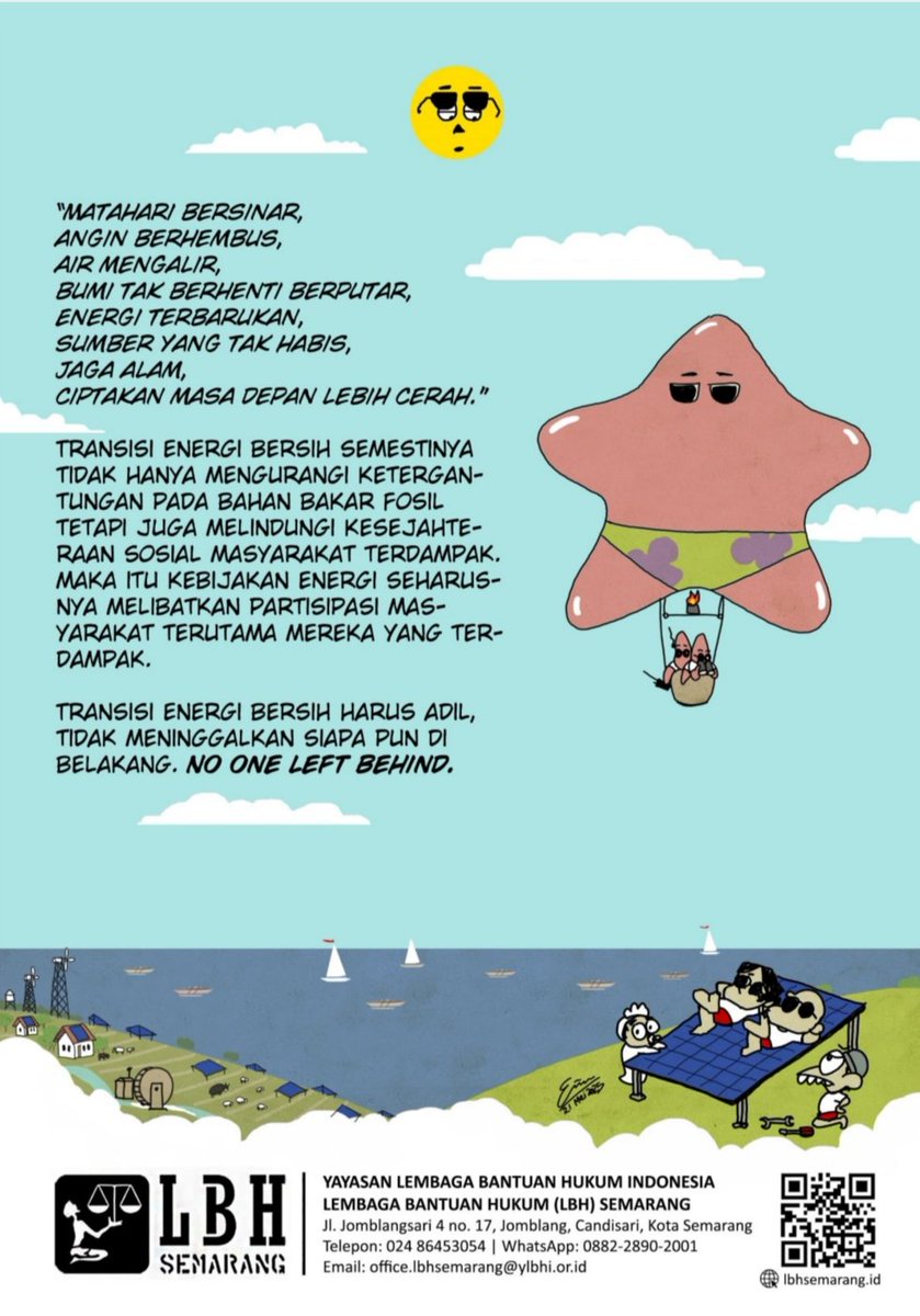 "Loh, geothermal kan energi bersih terbarukan. Kok malah ditolak aktivis lingkungan?"

Nah, saatnya anda membaca buku komik saku Energi Bersih &amp; Berkeadilan ini. 👉 drive.google.com/file/d/1W4CDCN…

Siapa tau jawabannya tidak ada di situ. 🤣

#hatihatikamumulaiberpikir