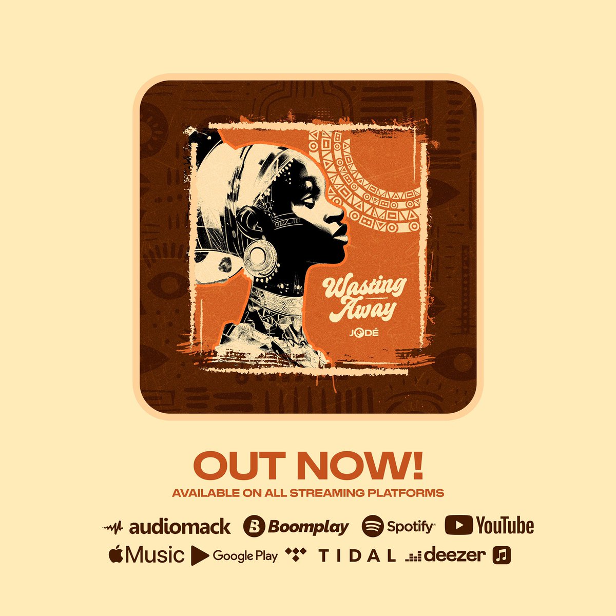 jodesote's tweet image. Hey fam, my new Afrohouse sound 
‘Wasting Away’ is out on all streaming platforms ‼️ 
Go check it out and feedback 😎🔥🌍
Link in my bio!
#JODÉ #sote #newmusicalert #newmusic #afrohouse #afrohousegh #housemusiclovers #afrohousedance #afrohousefeed