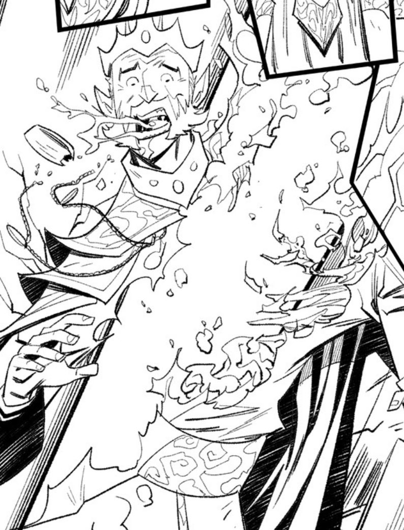 Sometimes even the king has a bad day. Favorite panel from my current project.